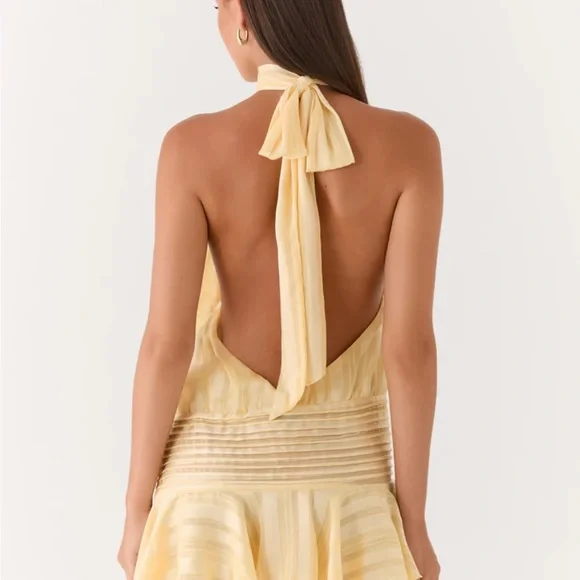 Peppermayo Backless Yellow Dress - Picture 1 of 3